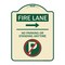 Signmission Fire Lane No Parking or Standing Anytime Heavy-Gauge Aluminum Sign, 24" x 18", TG-1824-24007 A-DES-TG-1824-24007 - alternate 1
